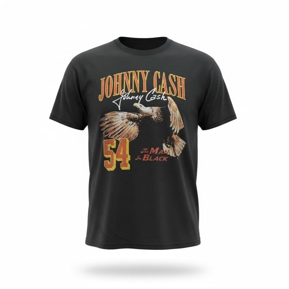Johnny Cash black cotton t-shirt Size S